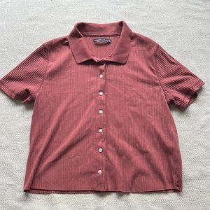 Abercrombie Collared Crop Tee